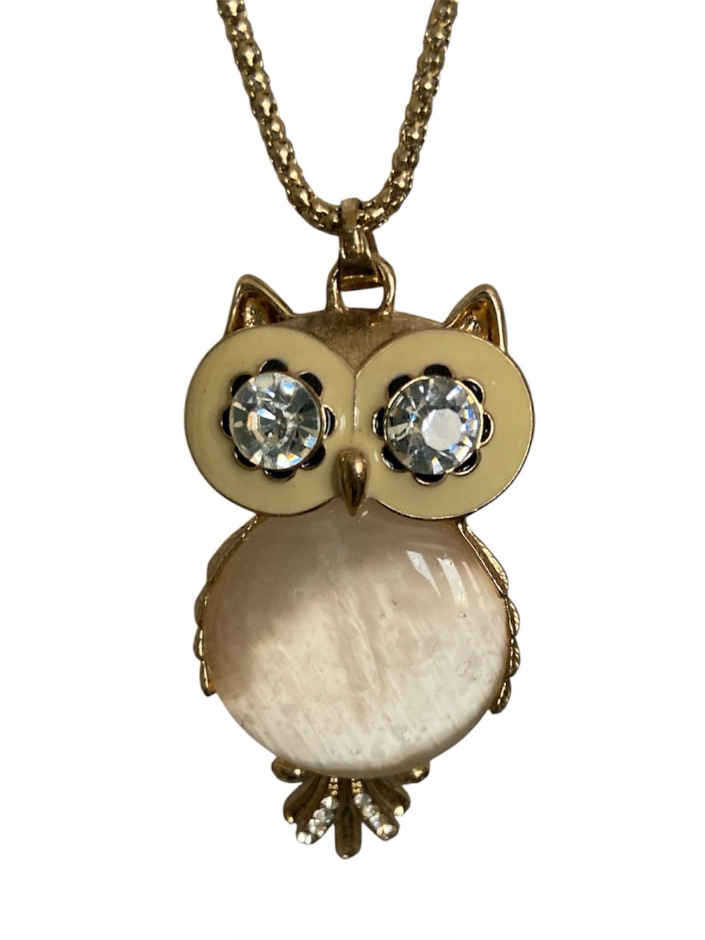 Gold Owl Pendant Necklace